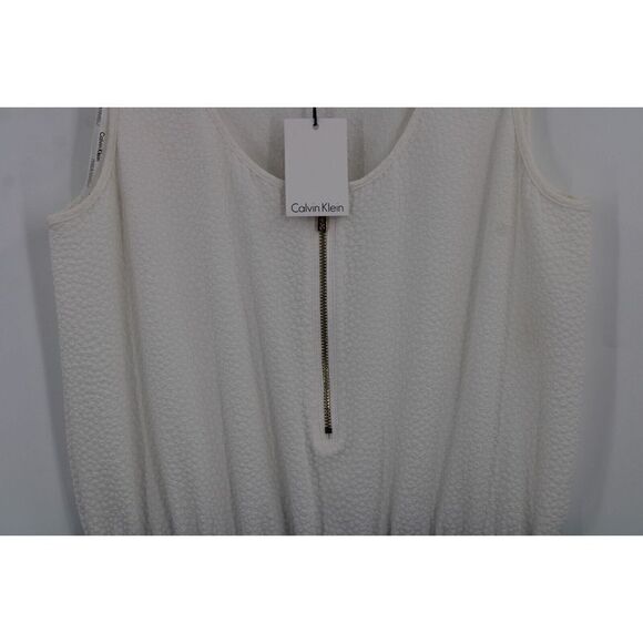 Calvin Klein Black And White Sleeveless Jumpsuit Pants One Piece Size 6 NWT - Picture 3 of 9